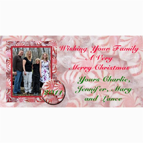 Family Christmas By Patricia W 8 x4  Photo Card - 1