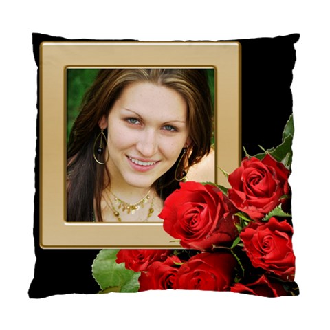 Red Red Rose Cushion Case (2 Sided) By Deborah Front