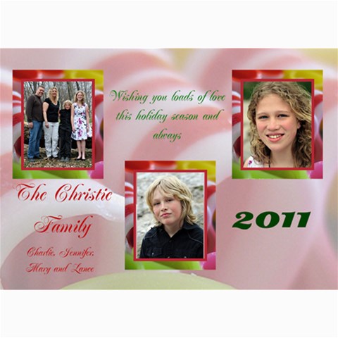 Christie Family Christmas By Patricia W 7 x5  Photo Card - 2