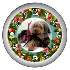 Remembered at Christmas Clock - Wall Clock (Silver)