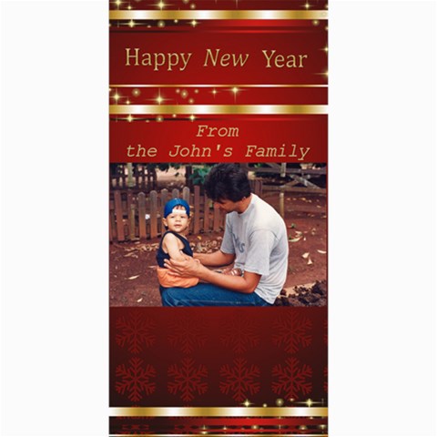 Happy New Year 4x8 Photo Card 3 By Deborah 8 x4  Photo Card - 1