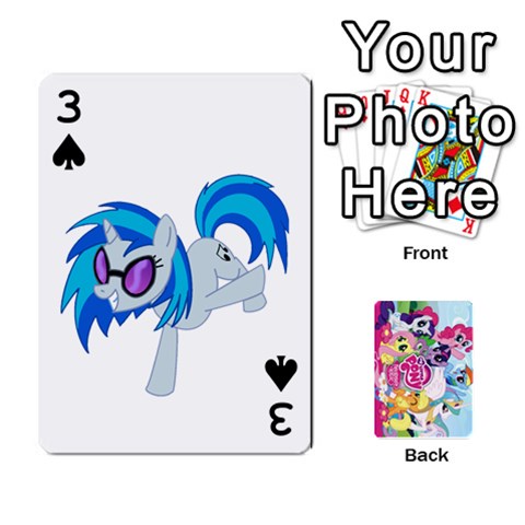 My Little Pony Friendship Is Magic Playing Card Deck By K Kaze Front - Spade3