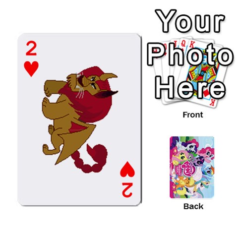 My Little Pony Friendship Is Magic Playing Card Deck By K Kaze Front - Heart2