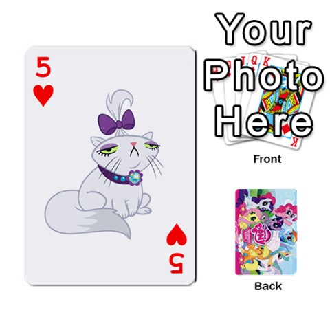 My Little Pony Friendship Is Magic Playing Card Deck By K Kaze Front - Heart5