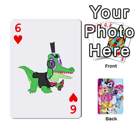 My Little Pony Friendship Is Magic Playing Card Deck By K Kaze Front - Heart6