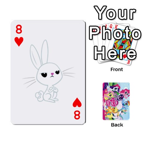 My Little Pony Friendship Is Magic Playing Card Deck By K Kaze Front - Heart8