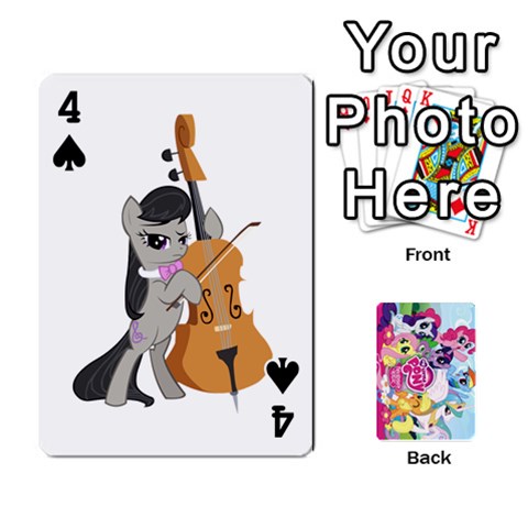 My Little Pony Friendship Is Magic Playing Card Deck By K Kaze Front - Spade4