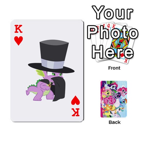 King My Little Pony Friendship Is Magic Playing Card Deck By K Kaze Front - HeartK