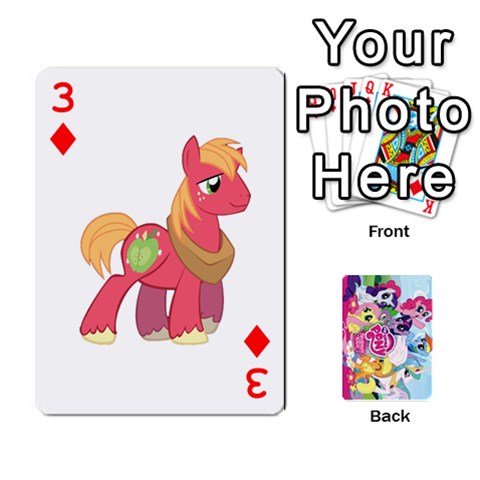 My Little Pony Friendship Is Magic Playing Card Deck By K Kaze Front - Diamond3