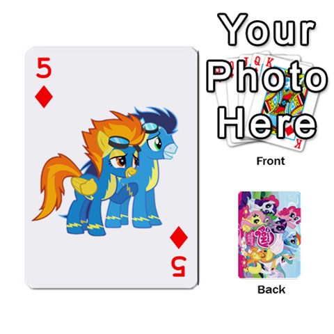 My Little Pony Friendship Is Magic Playing Card Deck By K Kaze Front - Diamond5
