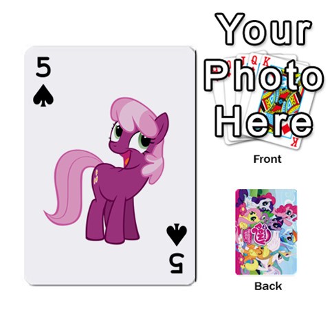 My Little Pony Friendship Is Magic Playing Card Deck By K Kaze Front - Spade5