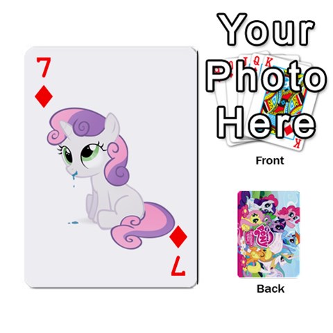 My Little Pony Friendship Is Magic Playing Card Deck By K Kaze Front - Diamond7