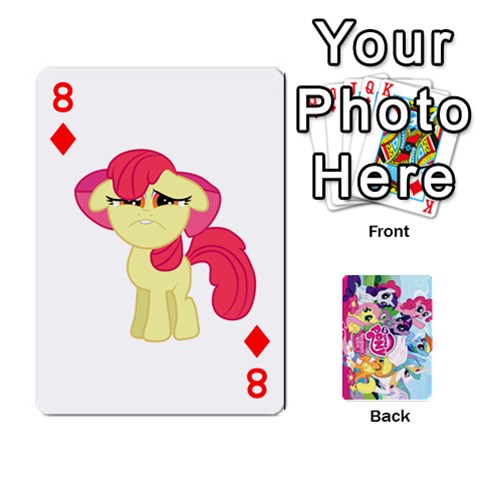 My Little Pony Friendship Is Magic Playing Card Deck By K Kaze Front - Diamond8