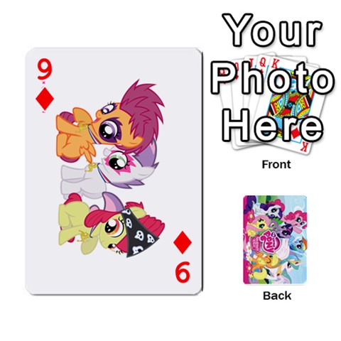 My Little Pony Friendship Is Magic Playing Card Deck By K Kaze Front - Diamond9