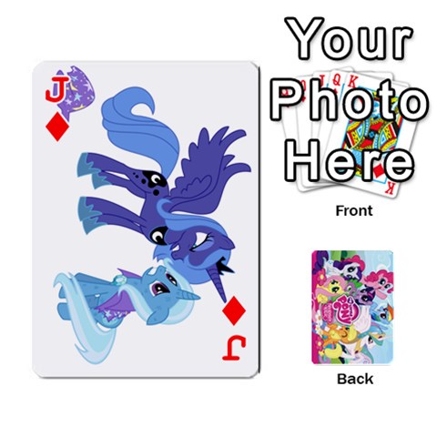 Jack My Little Pony Friendship Is Magic Playing Card Deck By K Kaze Front - DiamondJ