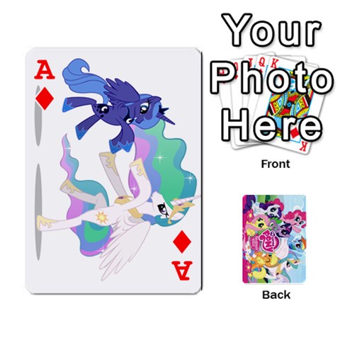 Ace My Little Pony Friendship Is Magic Playing Card Deck By K Kaze Front - DiamondA