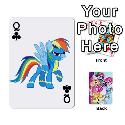 Queen My Little Pony Friendship Is Magic Playing Card Deck By K Kaze Front - ClubQ