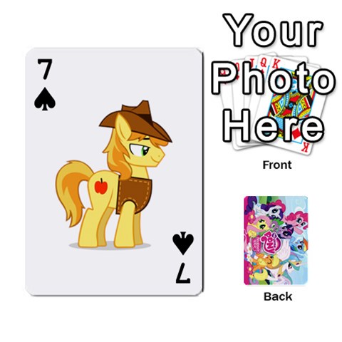 My Little Pony Friendship Is Magic Playing Card Deck By K Kaze Front - Spade7