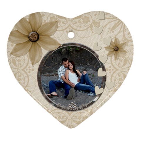 Pretty Love Heart Ornament By Lil Front