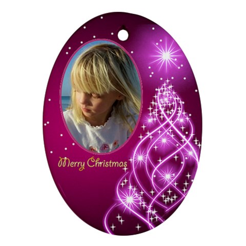 Christmas Oval Ornament 4 By Deborah Front