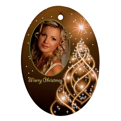 Christmas Oval Ornament 6 By Deborah Front