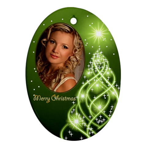 Christmas Oval Ornament 7 By Deborah Front