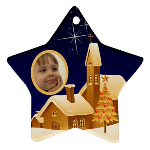 Christmas Night Star Ornament By Deborah Front