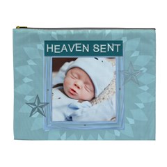 Heaven Sent Blue XL Cosmetic Bag (7 styles) - Cosmetic Bag (XL)