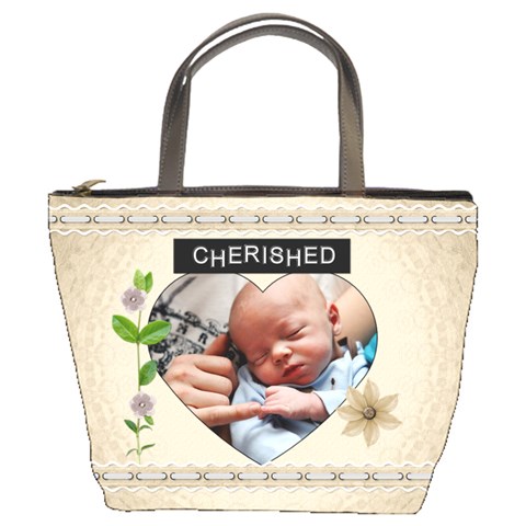 Cherished And Loved Bucket Bag By Lil Front