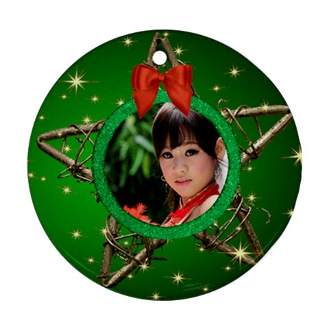 My Star Round Ornament By Deborah Front