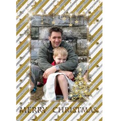 Gold and Silver Christmas Card (5x7) - Greeting Card 5  x 7 
