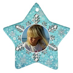 My Blue snowflake Star Ornament - Ornament (Star)