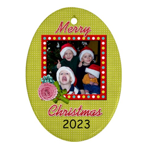 2023 Oval Ornament 2 Front
