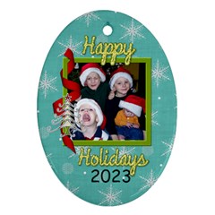 2023 Oval Ornament 2-Sided 3 - Oval Ornament (Two Sides)