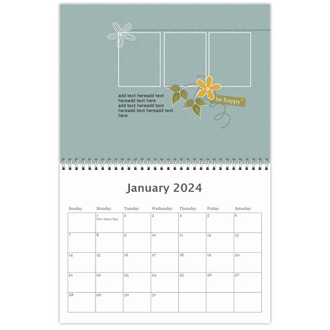 Calendar Any Year: Simple Joys By Jennyl Jan 2024