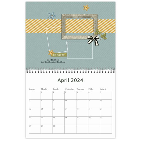 Calendar Any Year: Simple Joys By Jennyl Apr 2024