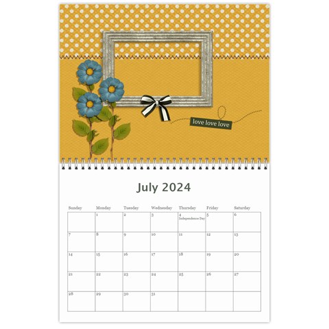 Calendar Any Year: Simple Joys By Jennyl Jul 2024