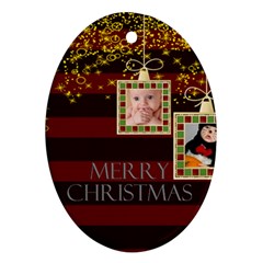 merry christmas - Ornament (Oval)