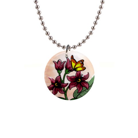 Flower And Butterfly Necklace By Maryanne Front