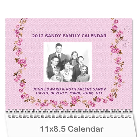 2012 Sandy Family Calendar By Jill Coston Cover