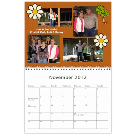2012 Sandy Family Calendar By Jill Coston Nov 2012