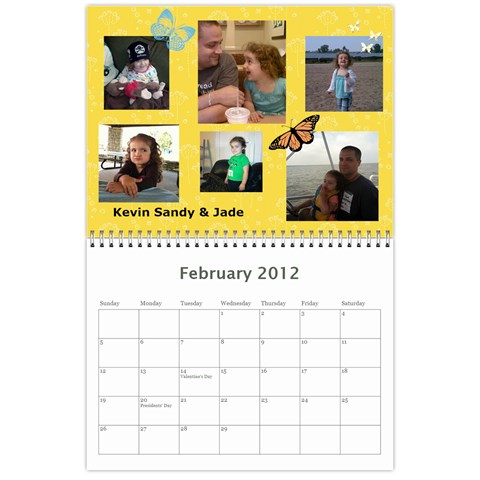 2012 Sandy Family Calendar By Jill Coston Feb 2012