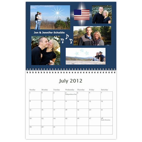2012 Sandy Family Calendar By Jill Coston Jul 2012