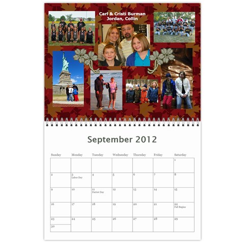 2012 Sandy Family Calendar By Jill Coston Sep 2012
