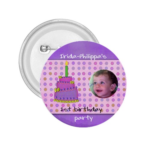 Irida Birthday Button By Marka20300 Front