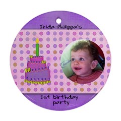 irida birthday ornament - Ornament (Round)