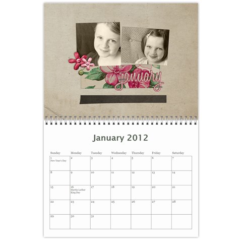 2012 Calendar By Cheryl Peacock Jan 2012
