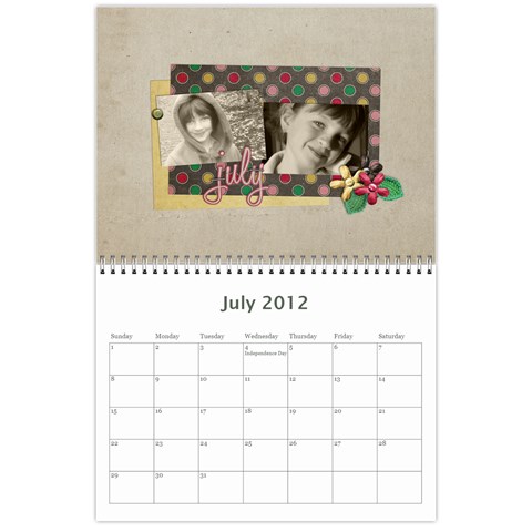 2012 Calendar By Cheryl Peacock Jul 2012