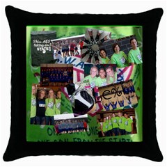 volleyball gift - Throw Pillow Case (Black)