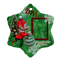 Elf Remember When Snowflake Ornament - Ornament (Snowflake)